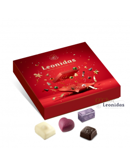 Geschenkdoos Kerst Rood 40 pralines traditioneel