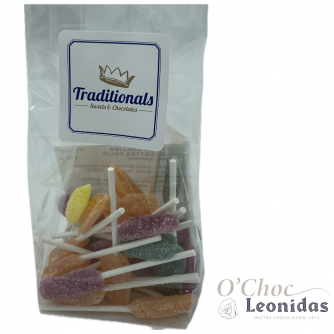 100gr Mini fruit lollies