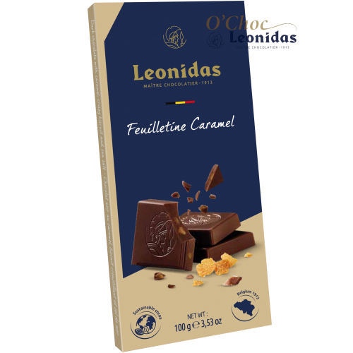 Tablet karamel feuilletine 100gr Volle Chocolade
