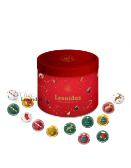 Metalen cilinder doos Kerst S