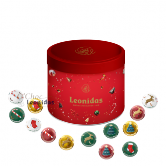 Metalen cilinder doos Kerst S