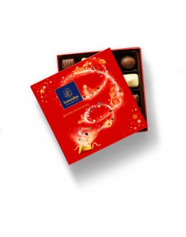 Geschenkdoos Kerst Rood 20 pralines traditioneel